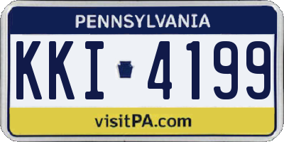 PA license plate KKI4199