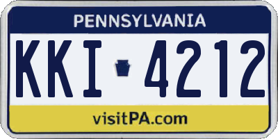 PA license plate KKI4212