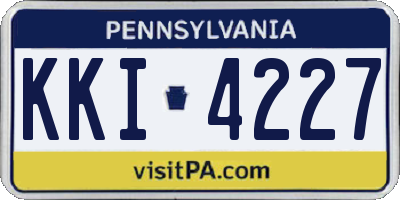 PA license plate KKI4227