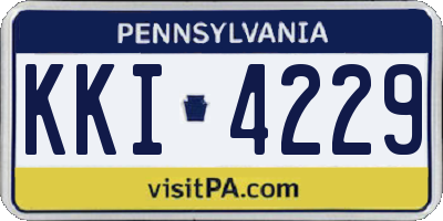 PA license plate KKI4229