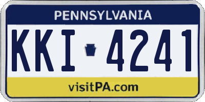 PA license plate KKI4241