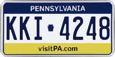 PA license plate KKI4248
