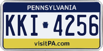 PA license plate KKI4256