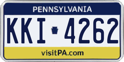 PA license plate KKI4262