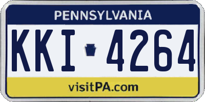 PA license plate KKI4264