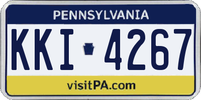 PA license plate KKI4267