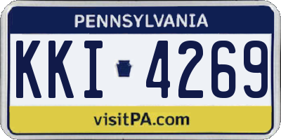 PA license plate KKI4269