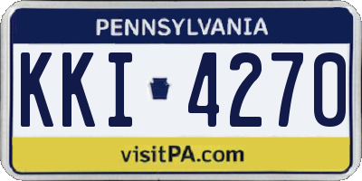 PA license plate KKI4270