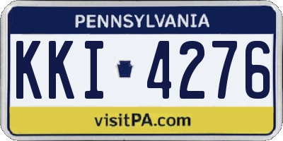 PA license plate KKI4276
