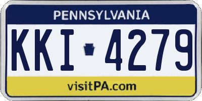 PA license plate KKI4279