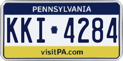 PA license plate KKI4284