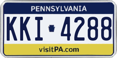 PA license plate KKI4288