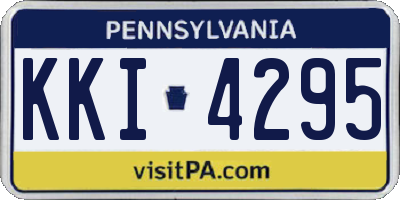 PA license plate KKI4295