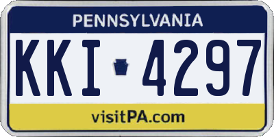 PA license plate KKI4297