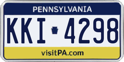 PA license plate KKI4298