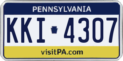 PA license plate KKI4307