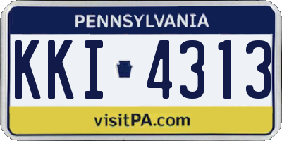 PA license plate KKI4313