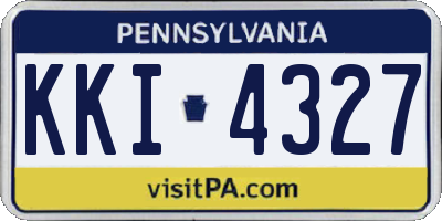 PA license plate KKI4327