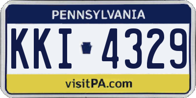 PA license plate KKI4329