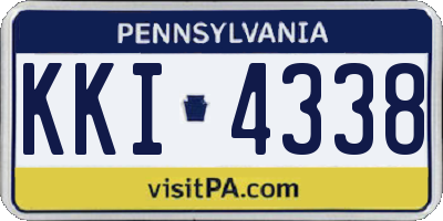 PA license plate KKI4338