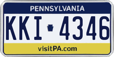 PA license plate KKI4346
