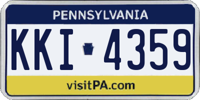 PA license plate KKI4359