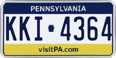 PA license plate KKI4364