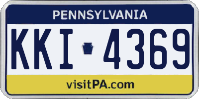 PA license plate KKI4369