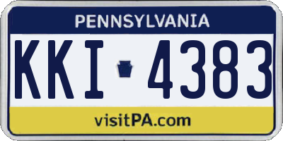 PA license plate KKI4383