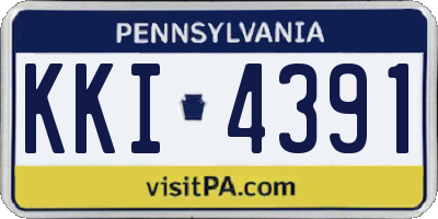 PA license plate KKI4391