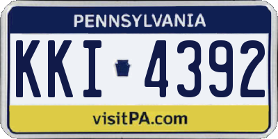 PA license plate KKI4392
