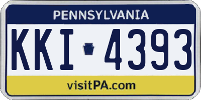 PA license plate KKI4393
