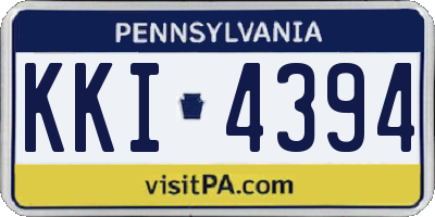 PA license plate KKI4394