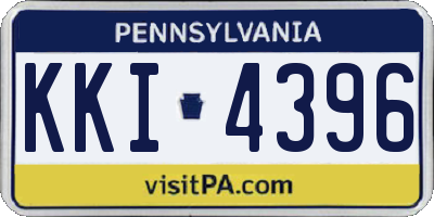 PA license plate KKI4396