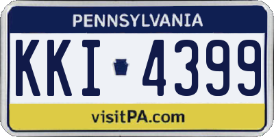 PA license plate KKI4399