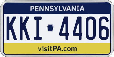 PA license plate KKI4406