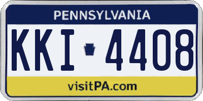 PA license plate KKI4408