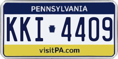 PA license plate KKI4409