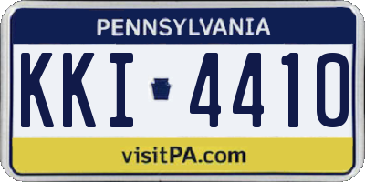 PA license plate KKI4410
