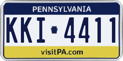 PA license plate KKI4411