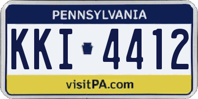 PA license plate KKI4412