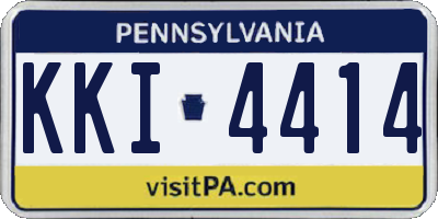 PA license plate KKI4414