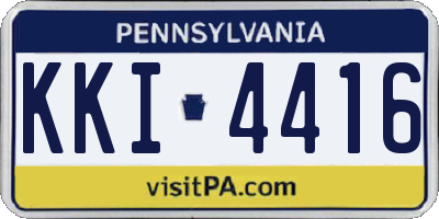 PA license plate KKI4416