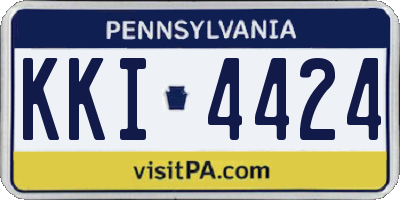 PA license plate KKI4424