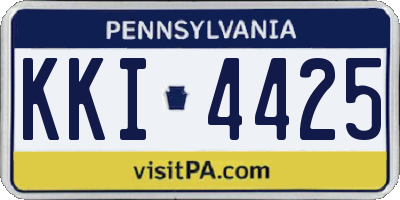PA license plate KKI4425