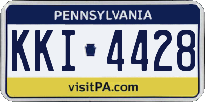 PA license plate KKI4428