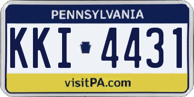 PA license plate KKI4431