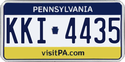PA license plate KKI4435