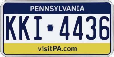 PA license plate KKI4436