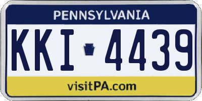 PA license plate KKI4439